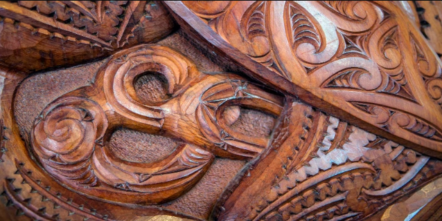 From a Pou commissioned by The Dowse Art Museum and carved by Rangi Hetet Photo by Jeff McEwan
