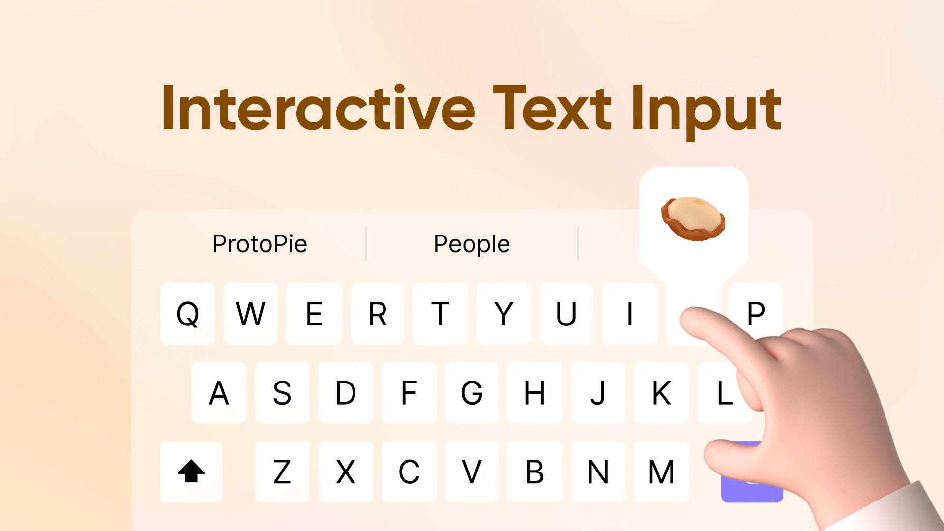 Interactive text input thumbnail