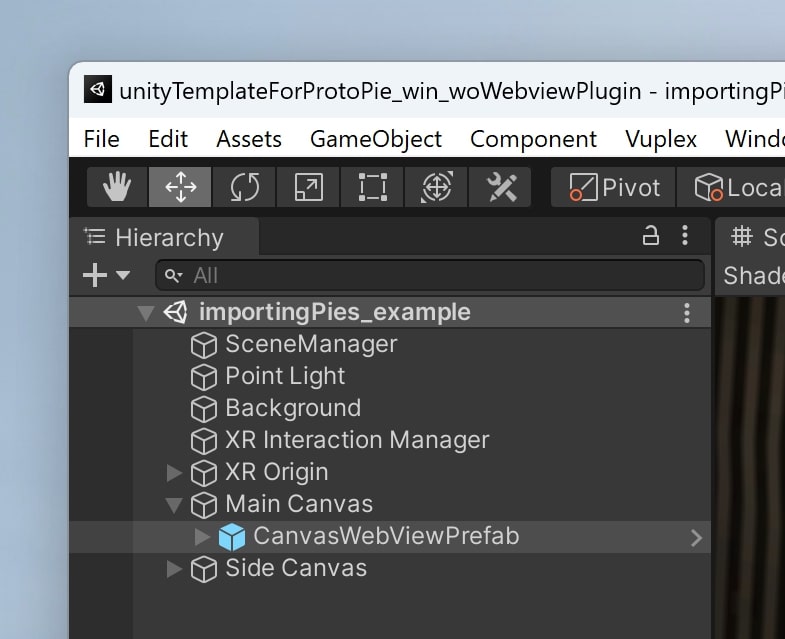 Locate Main Canvas > CanvasWebViewPrefab