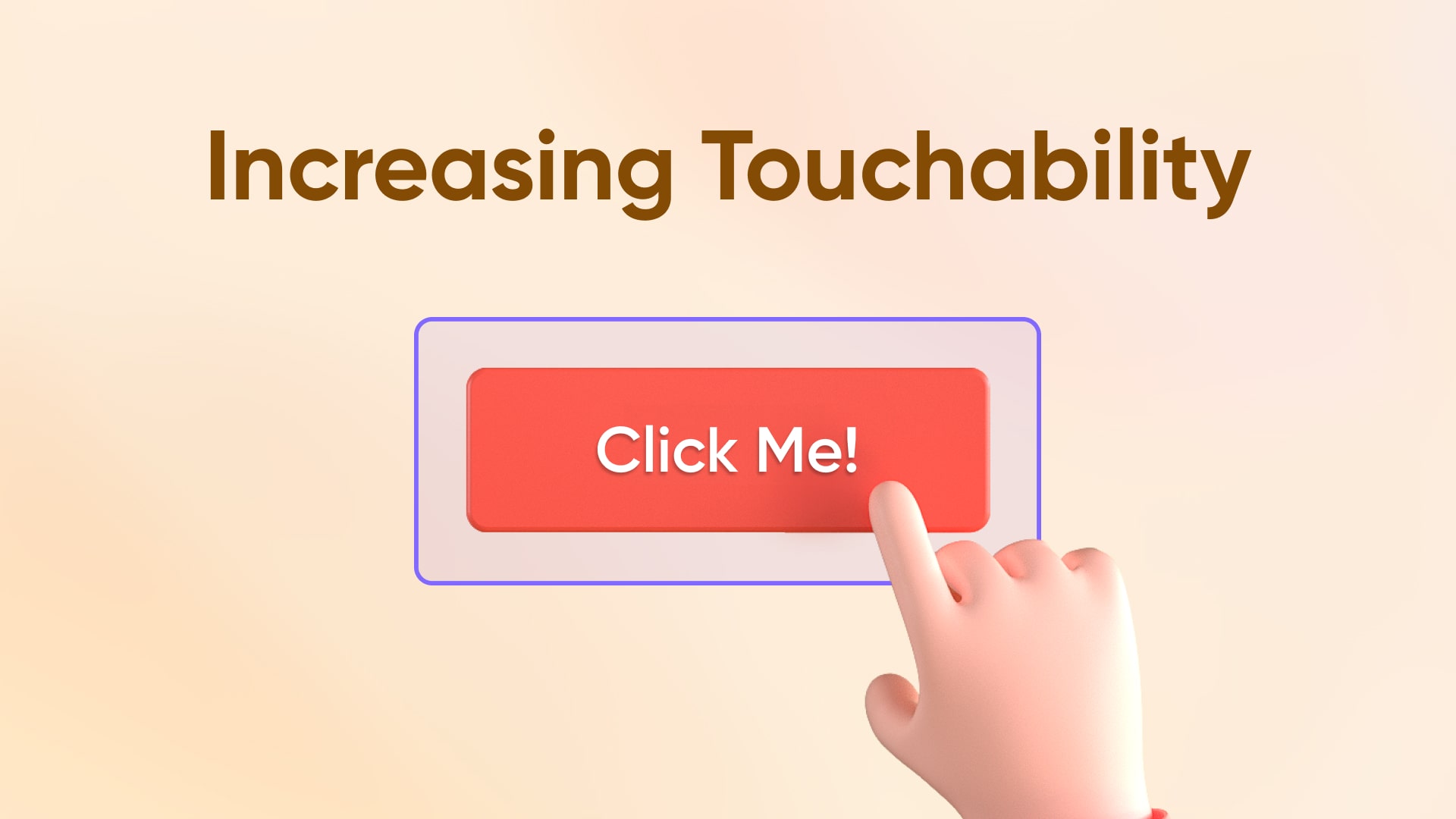 Increasing object touchability thumbnail