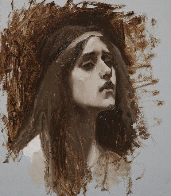 Value Woman Portraits Sketch Oil Painting Waterhouse by Michael Malm