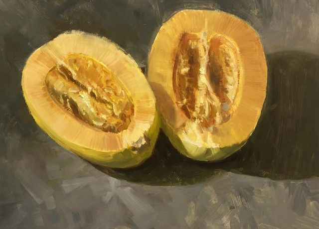 Squash Pumpkin Gourd Veggie Still Life Oil Painting by Bryan Mark Taylor