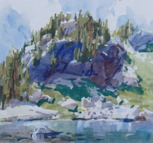 Thumbnail Sketch Gouache Landscape by Ellie Wilson