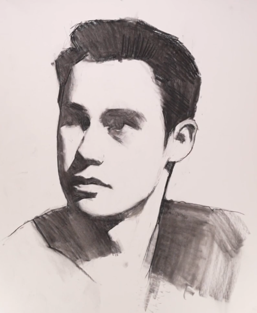 Notan Portraits Charcoal Shadow Light by Jeff Hein
