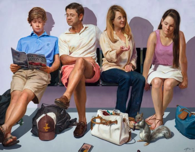 Family Portrait Figure Oil Painting by Jeff Hein