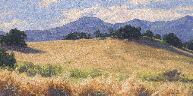 Golden Landscape Summer Grass Mountain by Dan Schultz