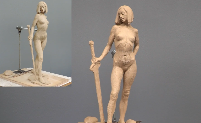 Dynamic Gesture Figure Anatomy Sculpture Clay by Ben Hammond