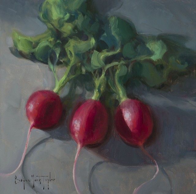 Radish Veggie Still Life Oil Painting by Bryan Mark Taylor