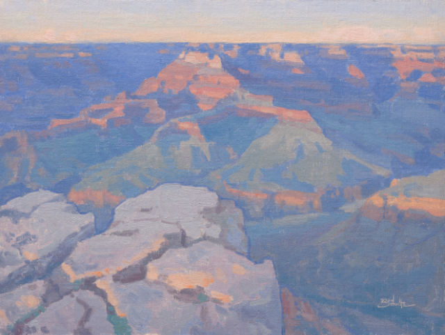 Quiet Canyon Grand Canyon High Key Landscape Oil Painting by Dan Schultz
