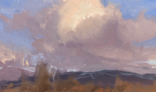 Quick Landscape Impressions Cloud Mountain Oil Painting by Josh Clare
