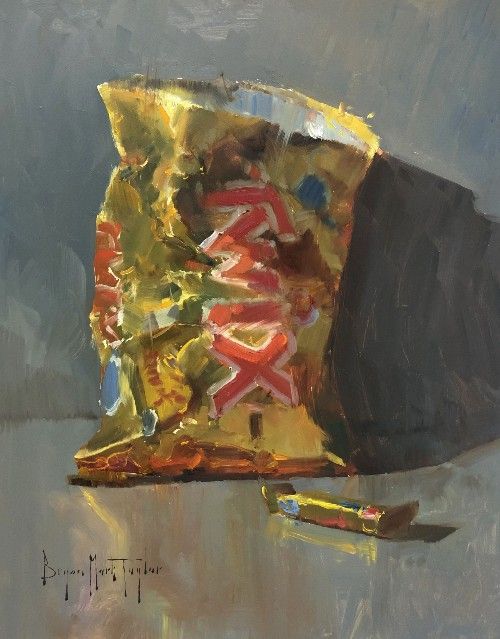 Junk Food Sweets Twix Coke Coca-Cola Still Life Oil Painting by Bryan Mark Taylor