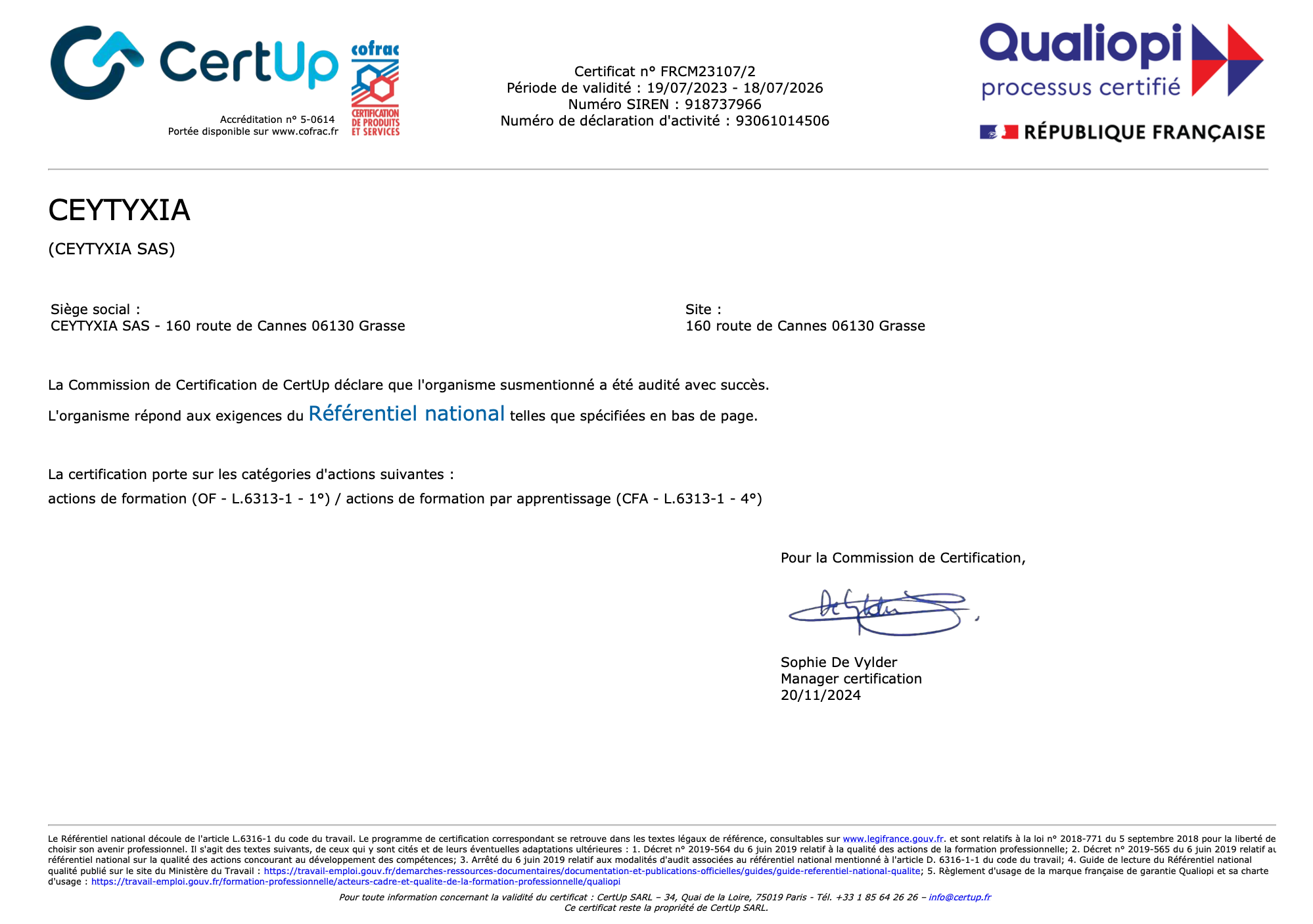 certificat qualiopi