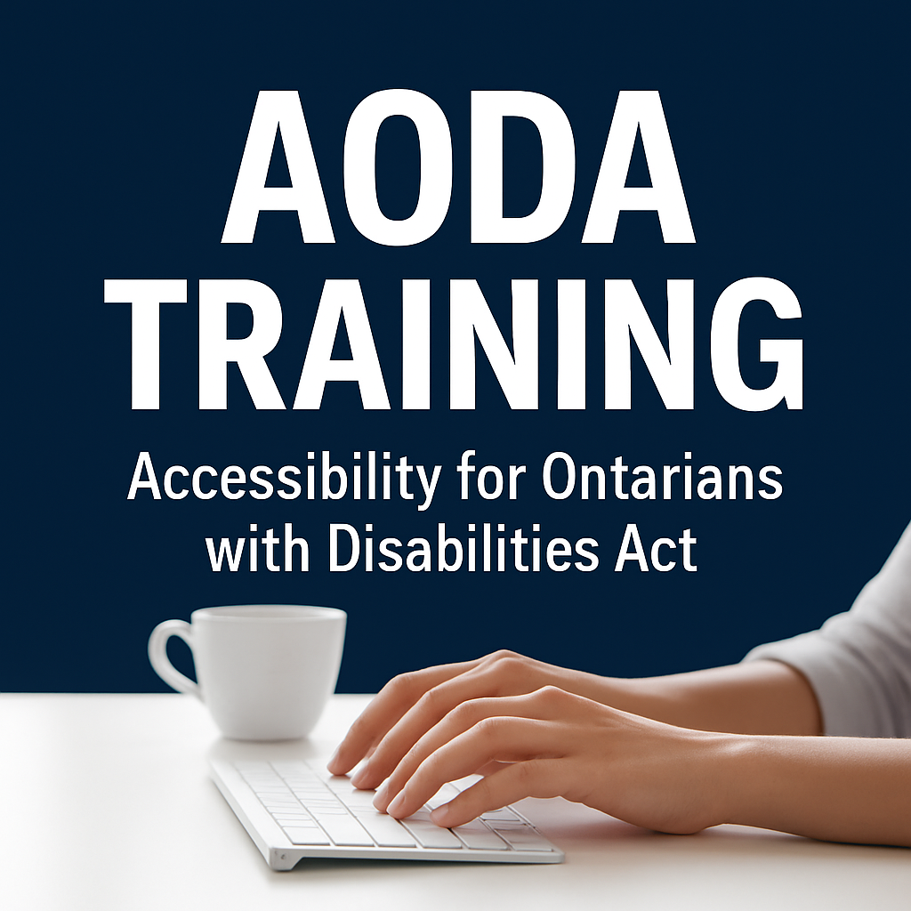 A male Flex Point Security guard interacting with an employee next to a set of stairs in a corporate office