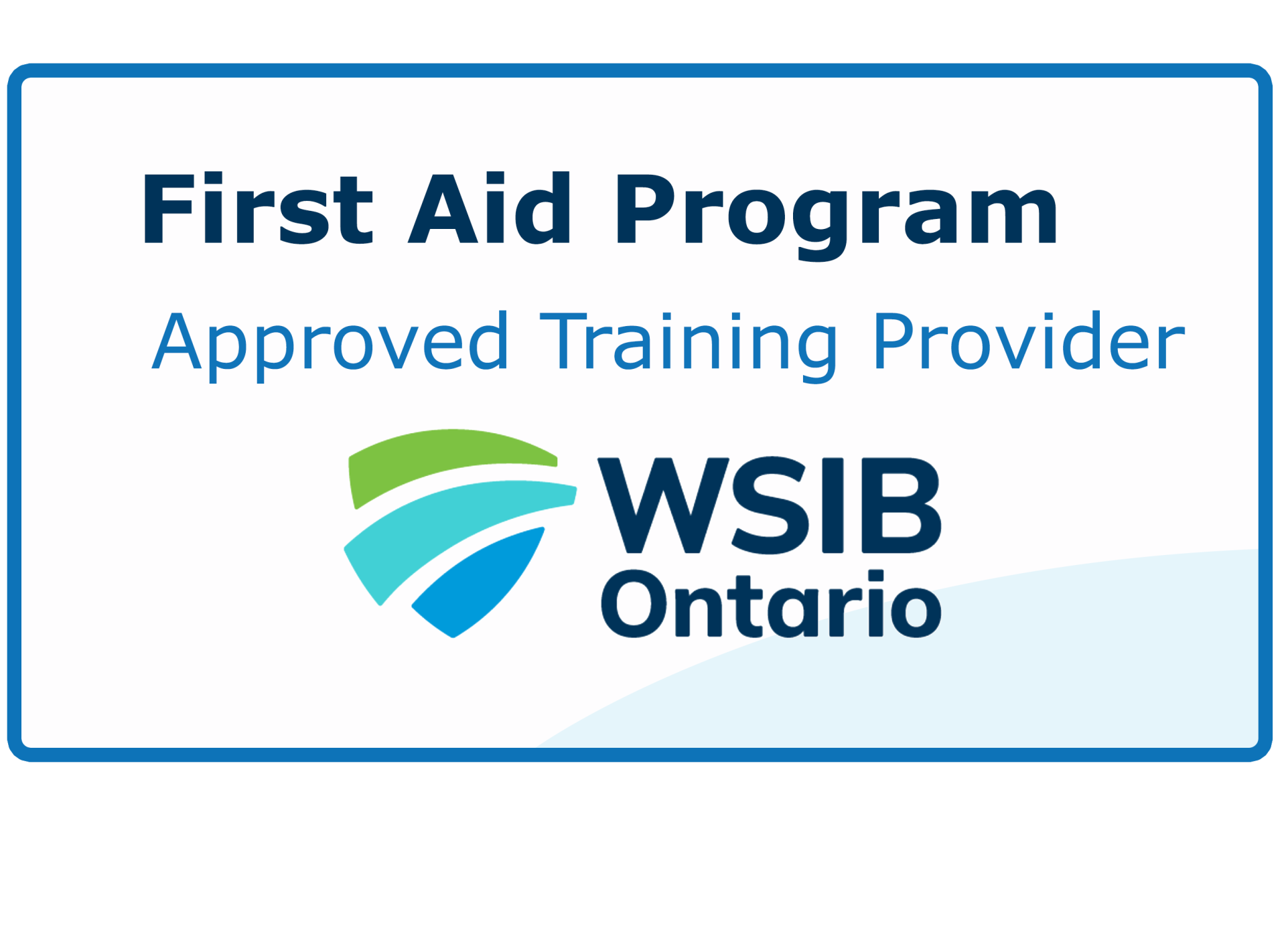 WSIB Approved Training Provider Badge