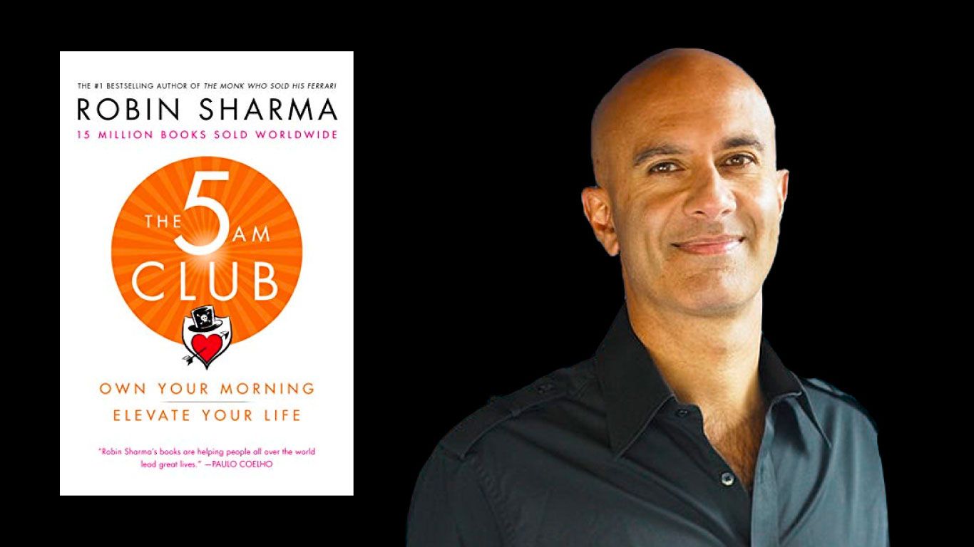The 5am Club book cover with Robin Sharma