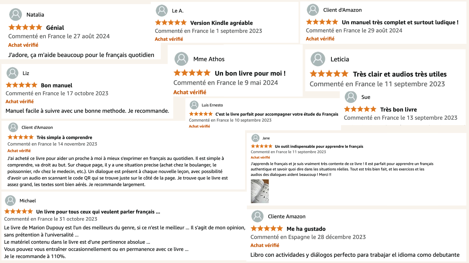 Commentaires d'Amazon (merci, vous êtes adorables)