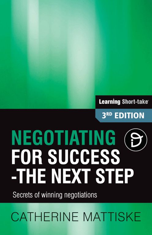 Negotiating for Success - the next step Cover