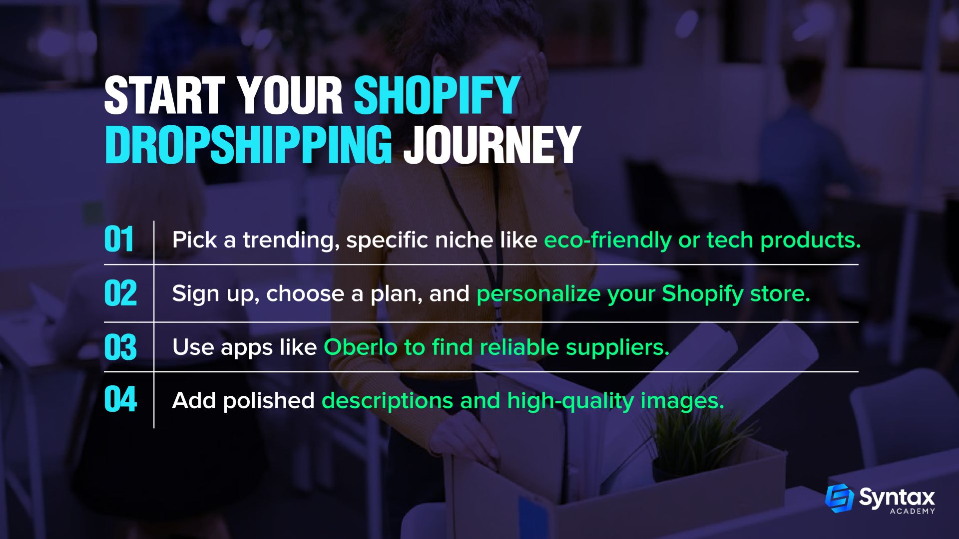 Start your Shopify Dropshipping Journey 