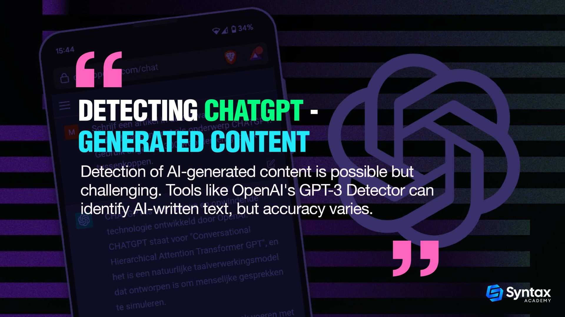 Detecting ChatGPT Generated Content 