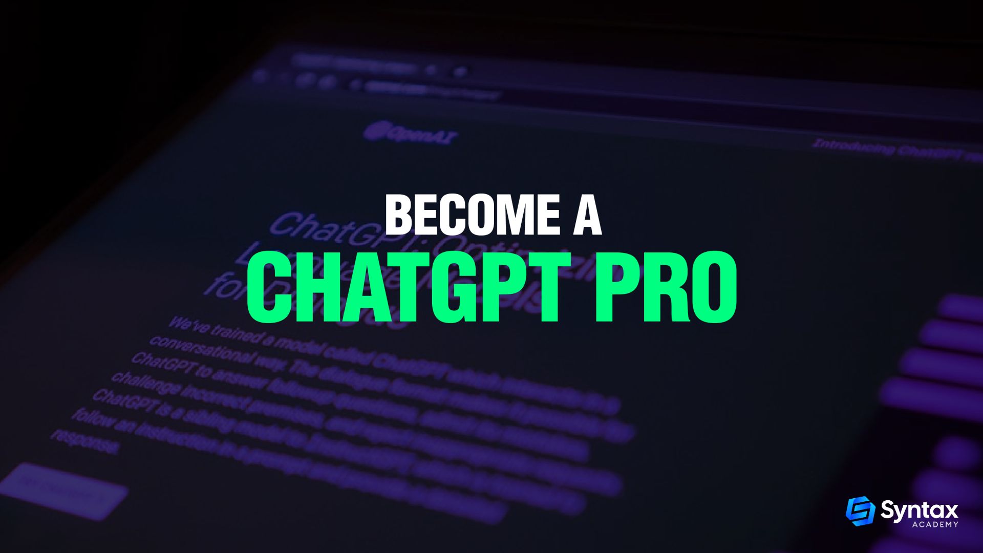 Become a ChatGPT Pro 