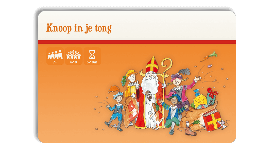 Muziekpiet surpriseskaart: Knoop in je tong