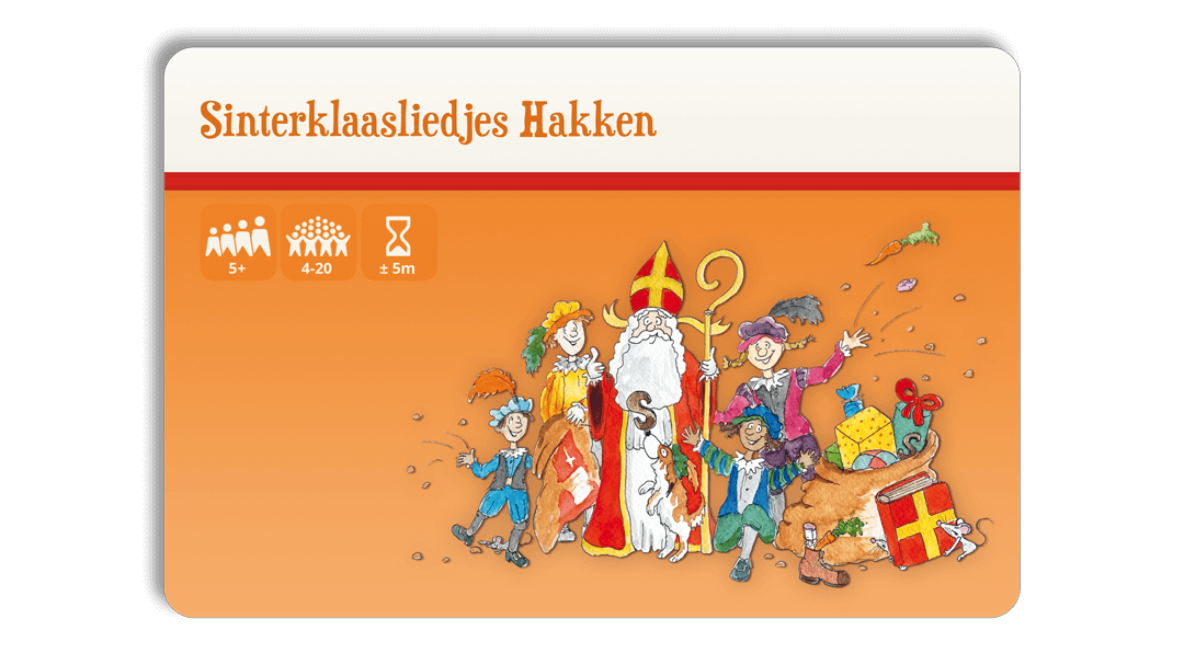 Muziekpiet surpriseskaart: Sinterklaasliedjes hakken