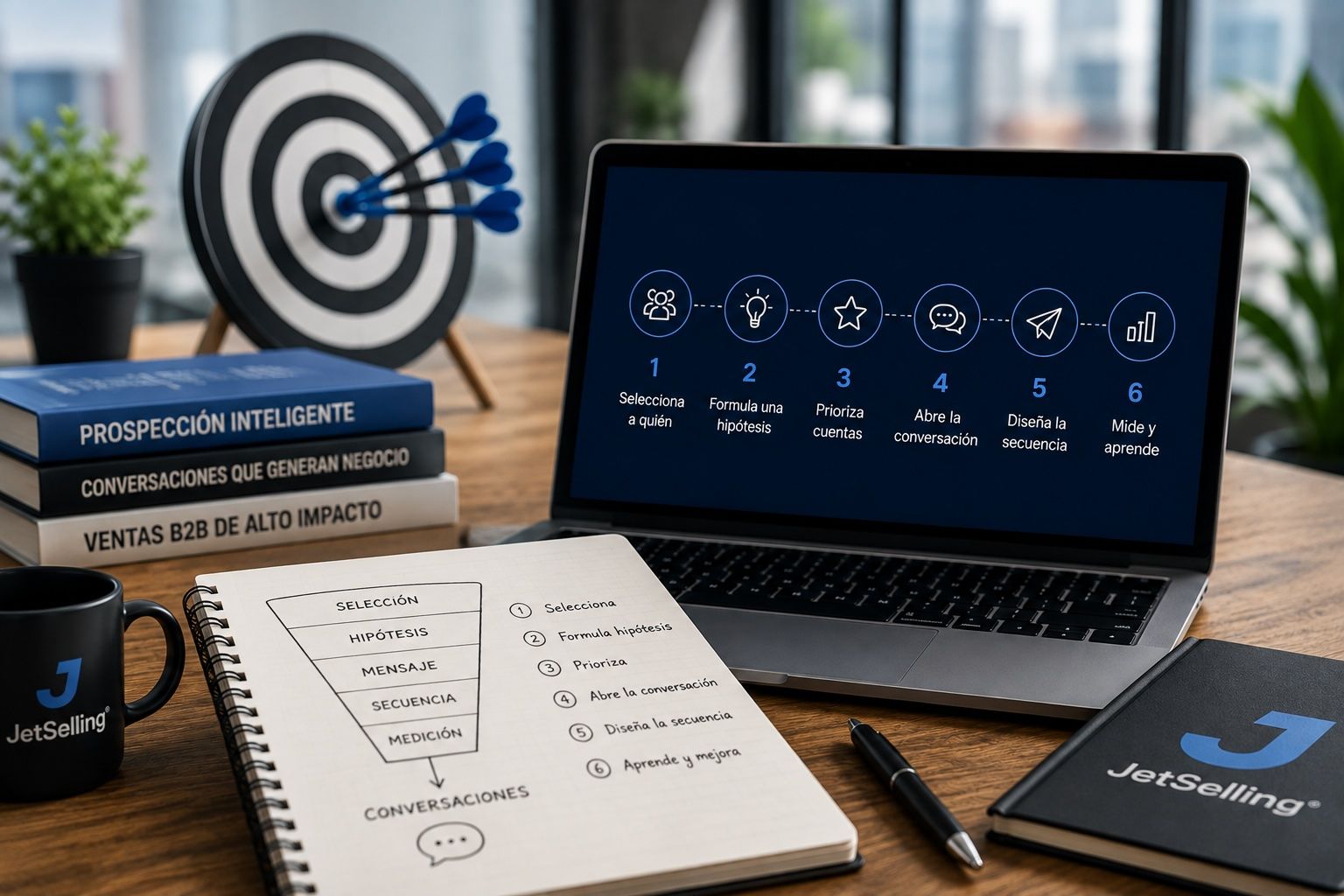 Estrategia de prospección B2B en 6 pasos para seleccionar, investigar y contactar empresas