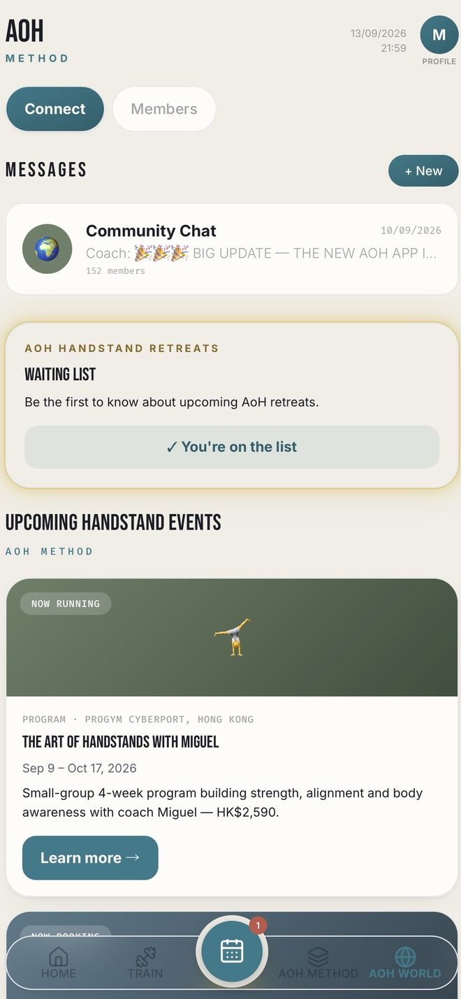 AoH World — community and upcoming events