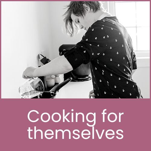 Cooking for themselves button