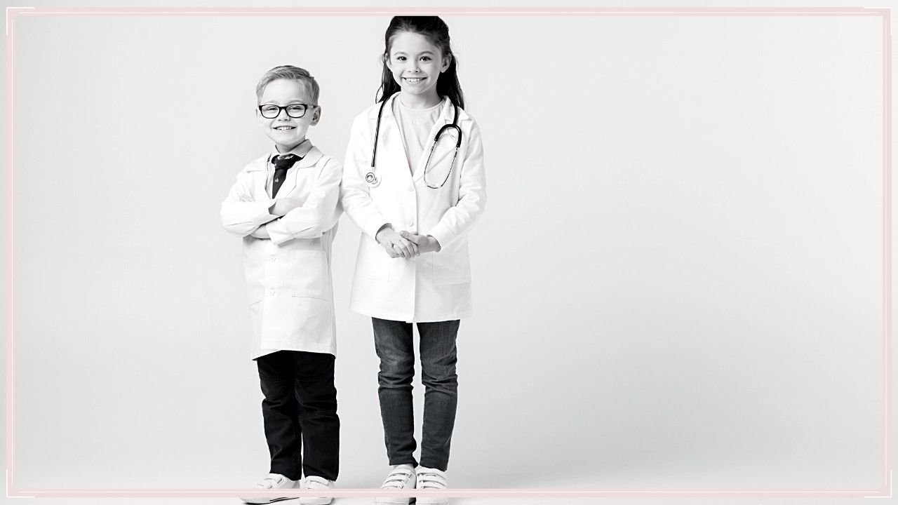 Kids dressed as a doctor