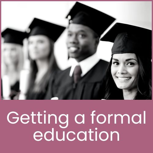 Getting a formal education button
