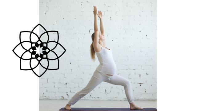 A yoga instructor in a black outfit assists a student in adjusting her posture during a yoga class. The student, also dressed in black, is in a twisting pose with hands in prayer position. Other participants practice poses in the background in a softly lit studio.