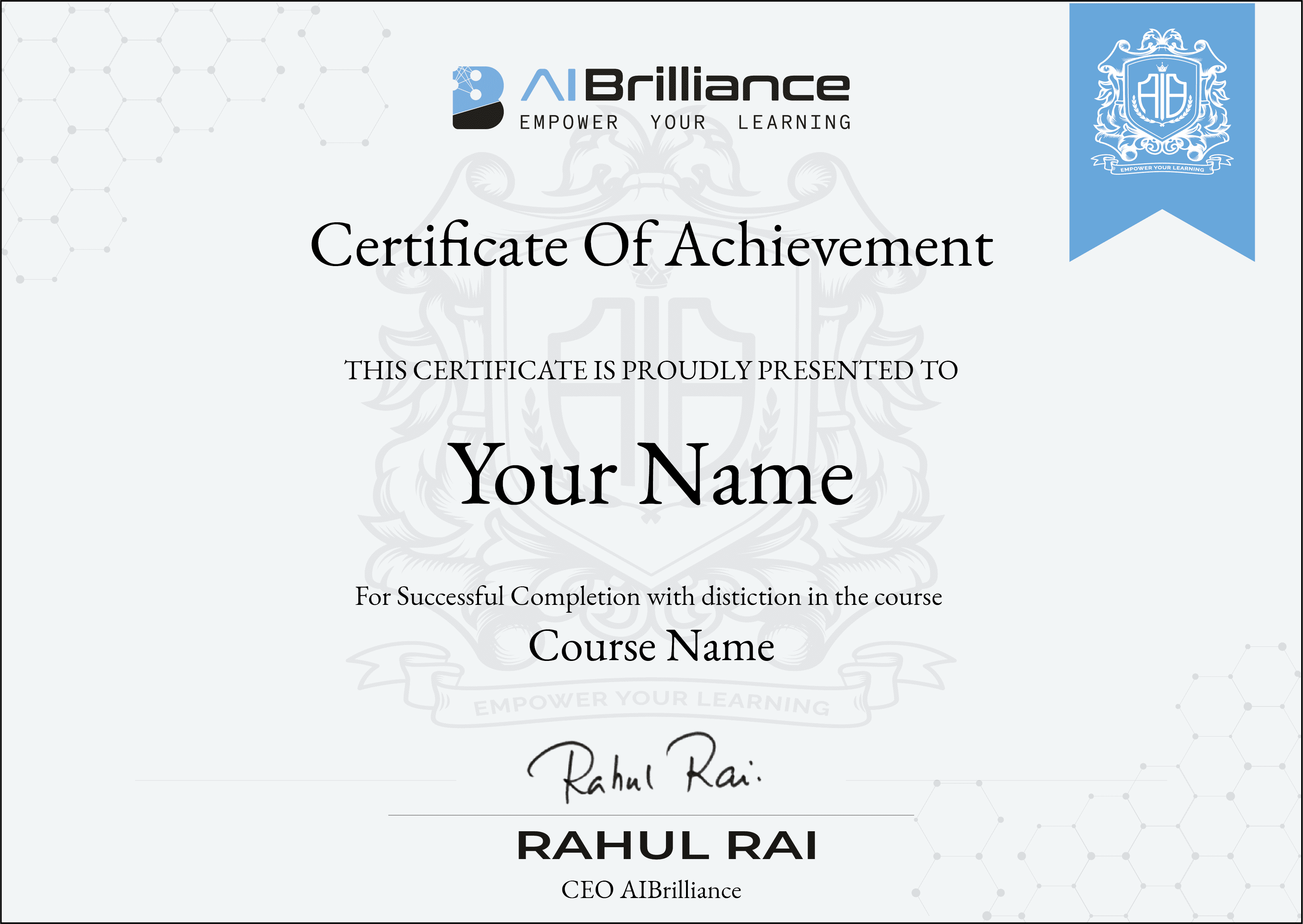 AIB Certificate of course completion AI data science machine learning 
