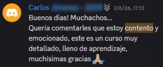 opinión alumno discord curso entre cajas academy amazon