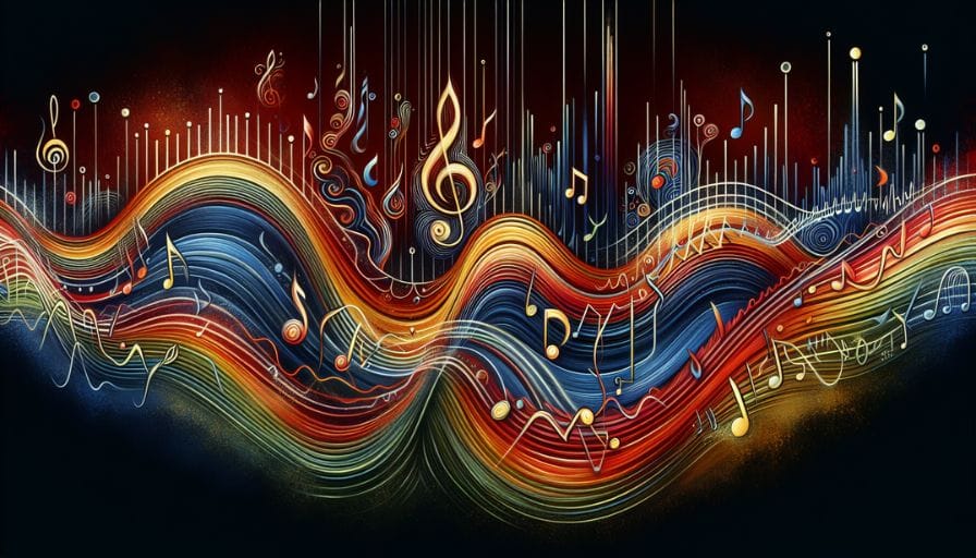 Illustration of rhythmic patterns and tempo in music