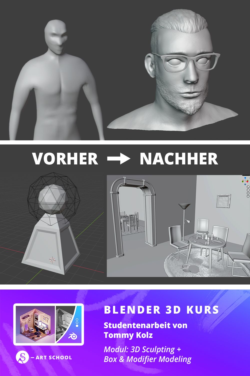 Studentenarbeit | Blender 3D Modeling lernen Kurs