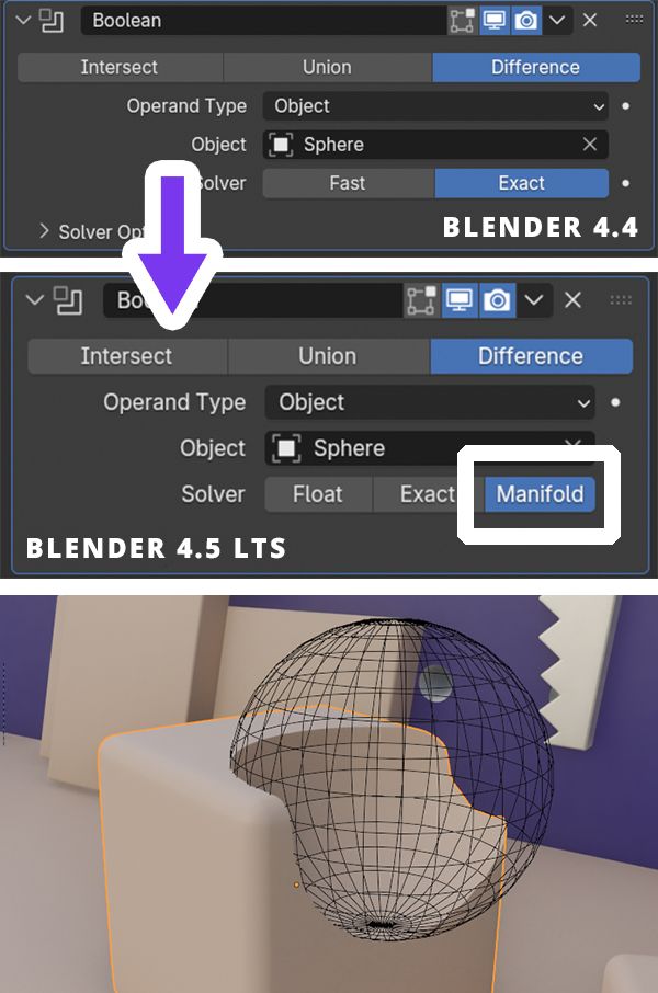 Blender 4.5 LTS neuer Subdiv Modifier