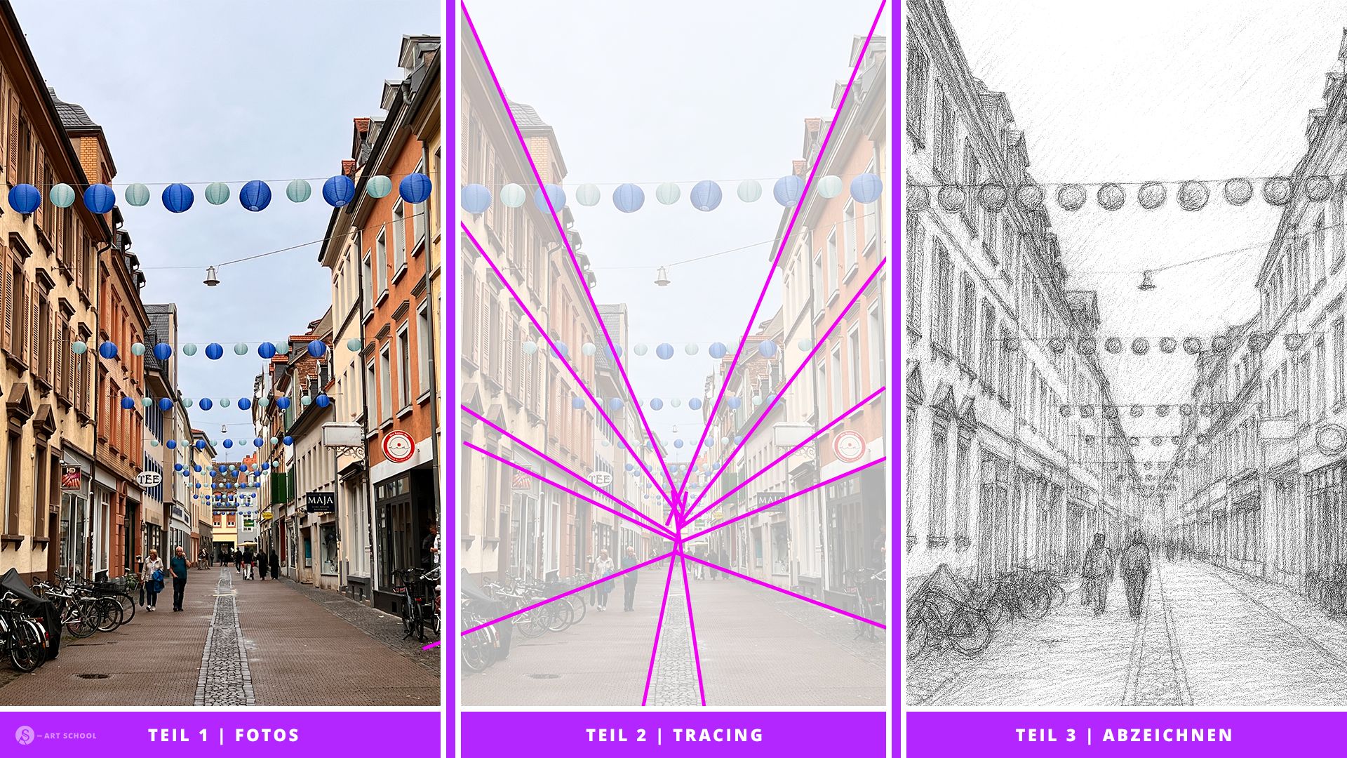 Übung Schritte | Verlauf Fotos, Tracing, Abzeichnen