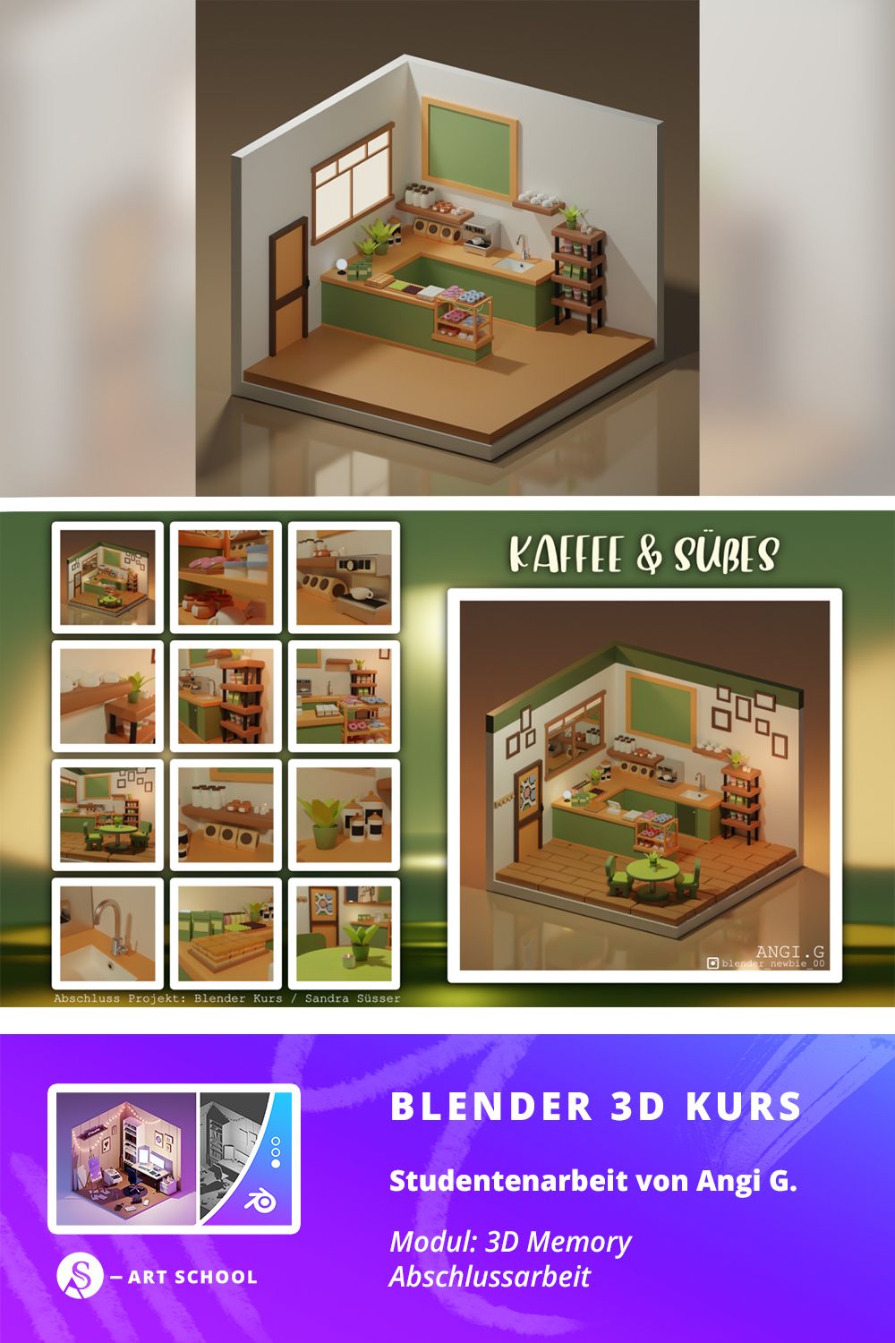 Studentenarbeit | Blender 3D Modeling lernen Kurs
