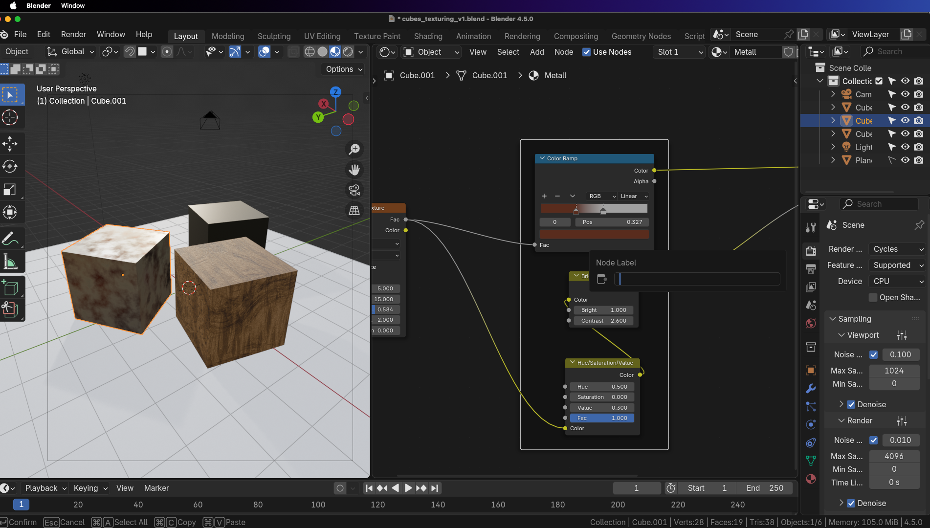 Blender 4.5 LTS neue Framing Shortcuts