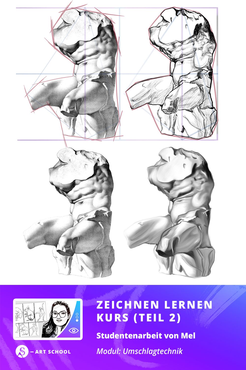 Zeichen lernen Kurs | Studentenarbeit