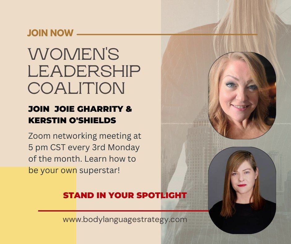 promo graphic for the women's leadership coalition event