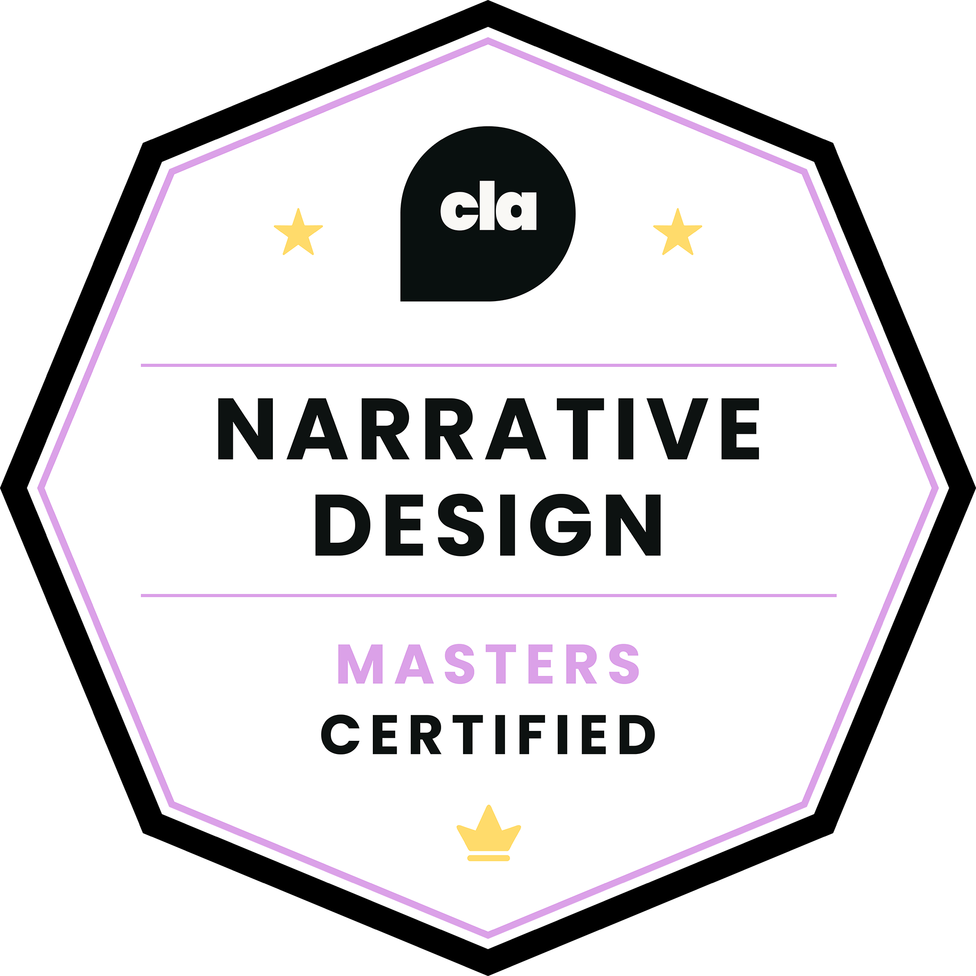 Narrative Design Certified | Masters badge