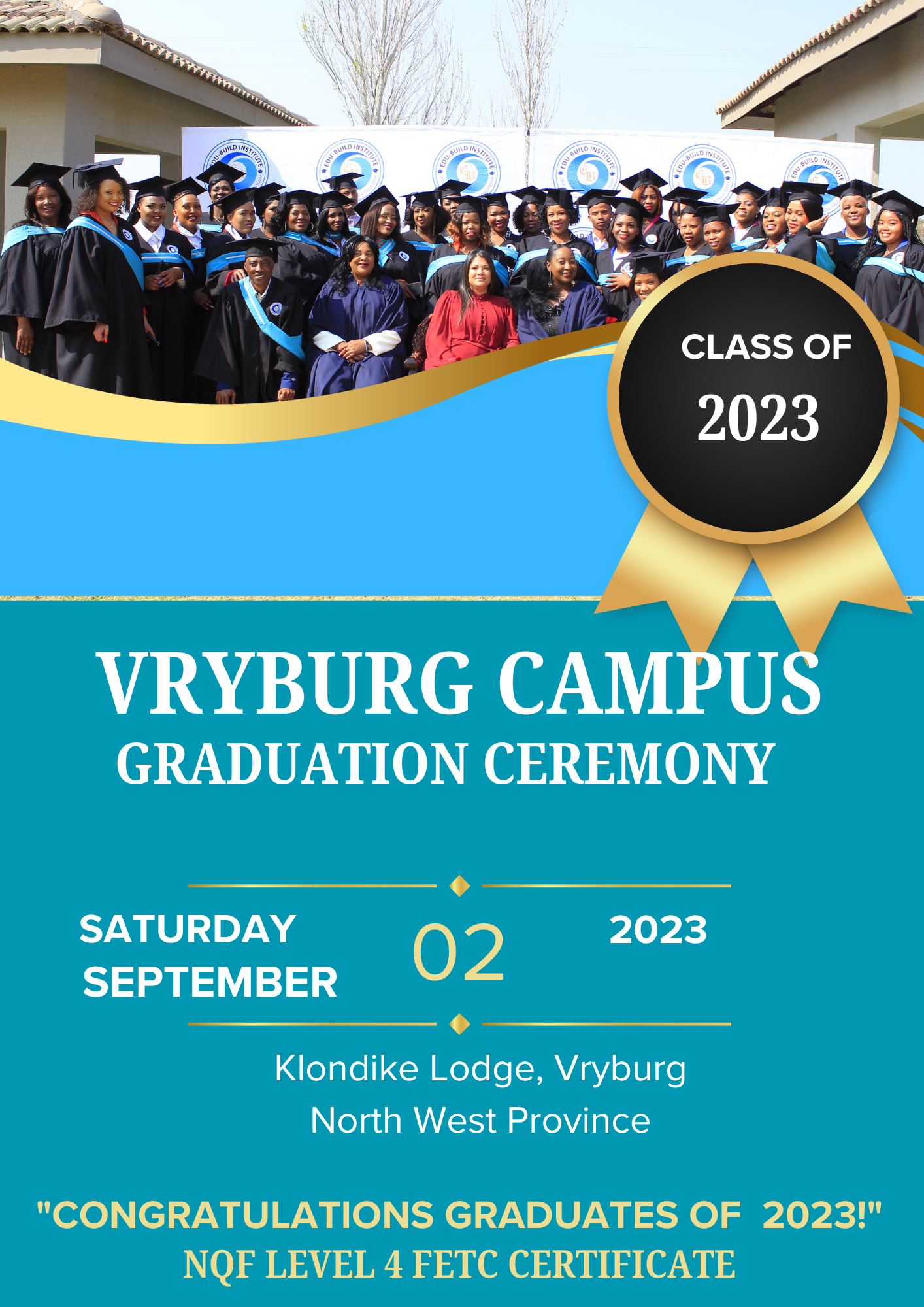 Vryburg 2023 Mid-Year Graduation(First NQF Level 4 FETC Graduates)