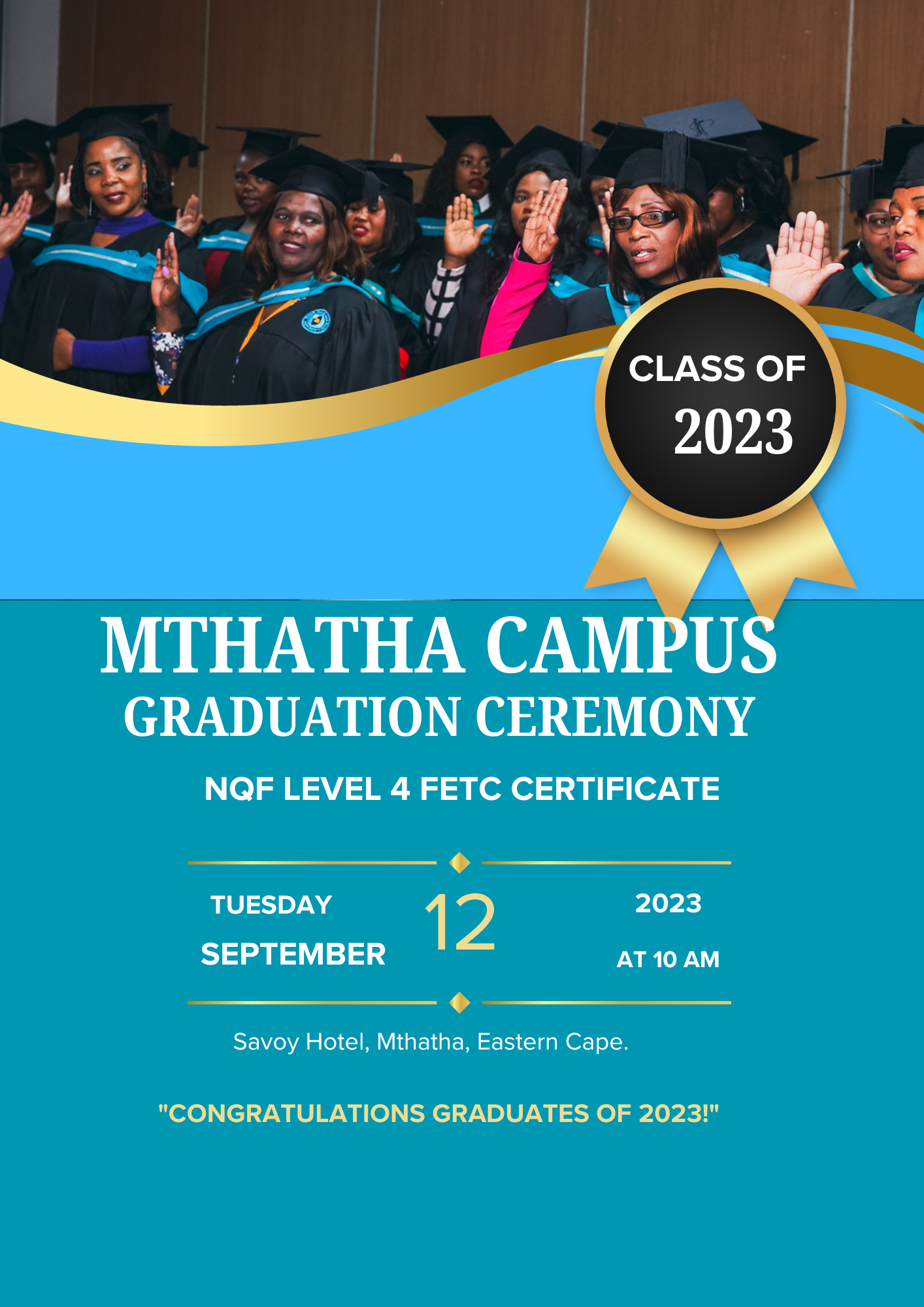 Mthatha 2023 Mid-Year Graduation(NQF Level 4 FETC)