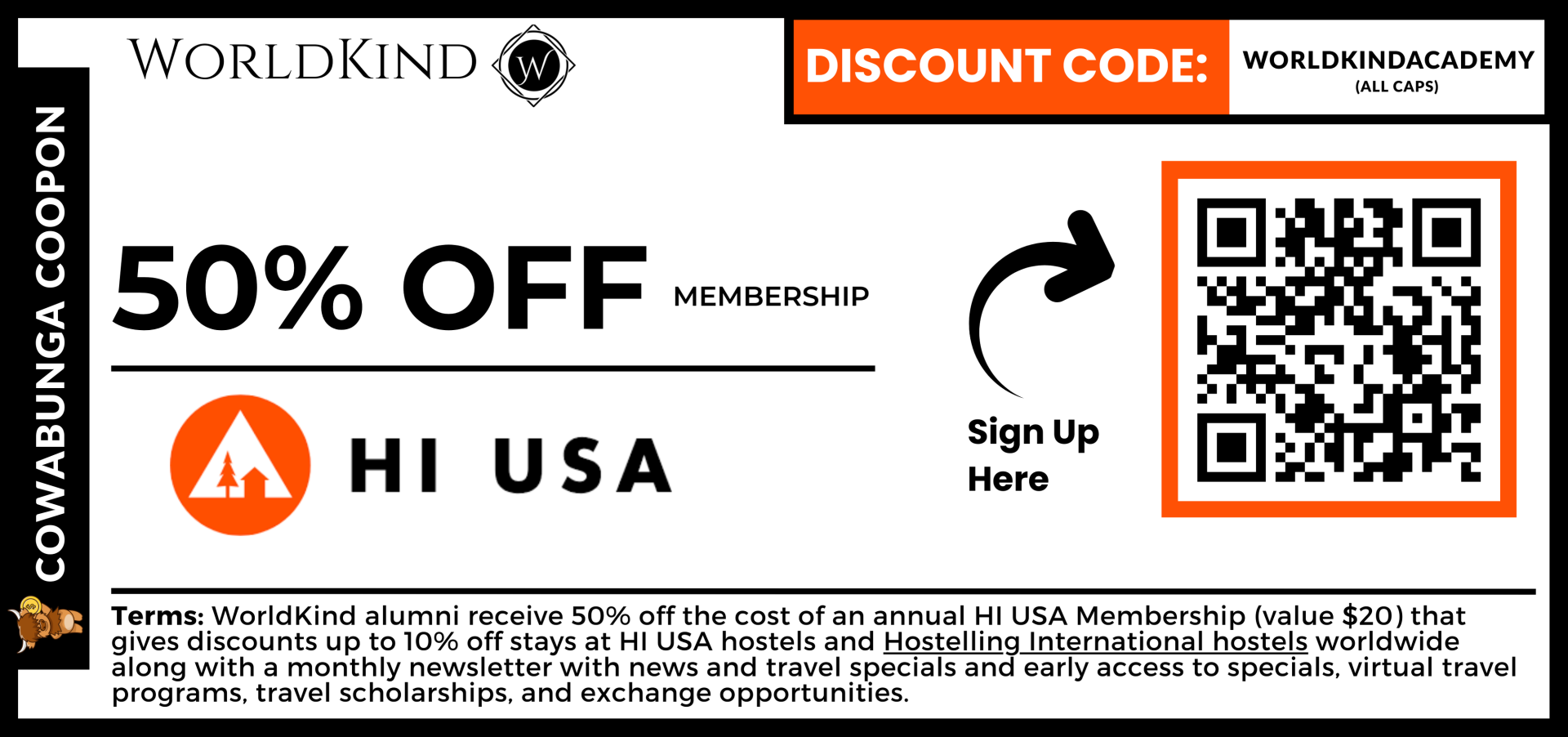 Image of the Discount Code Coupon, which can be accessed from the "My Rewards" tab on your "My Modules" Home page