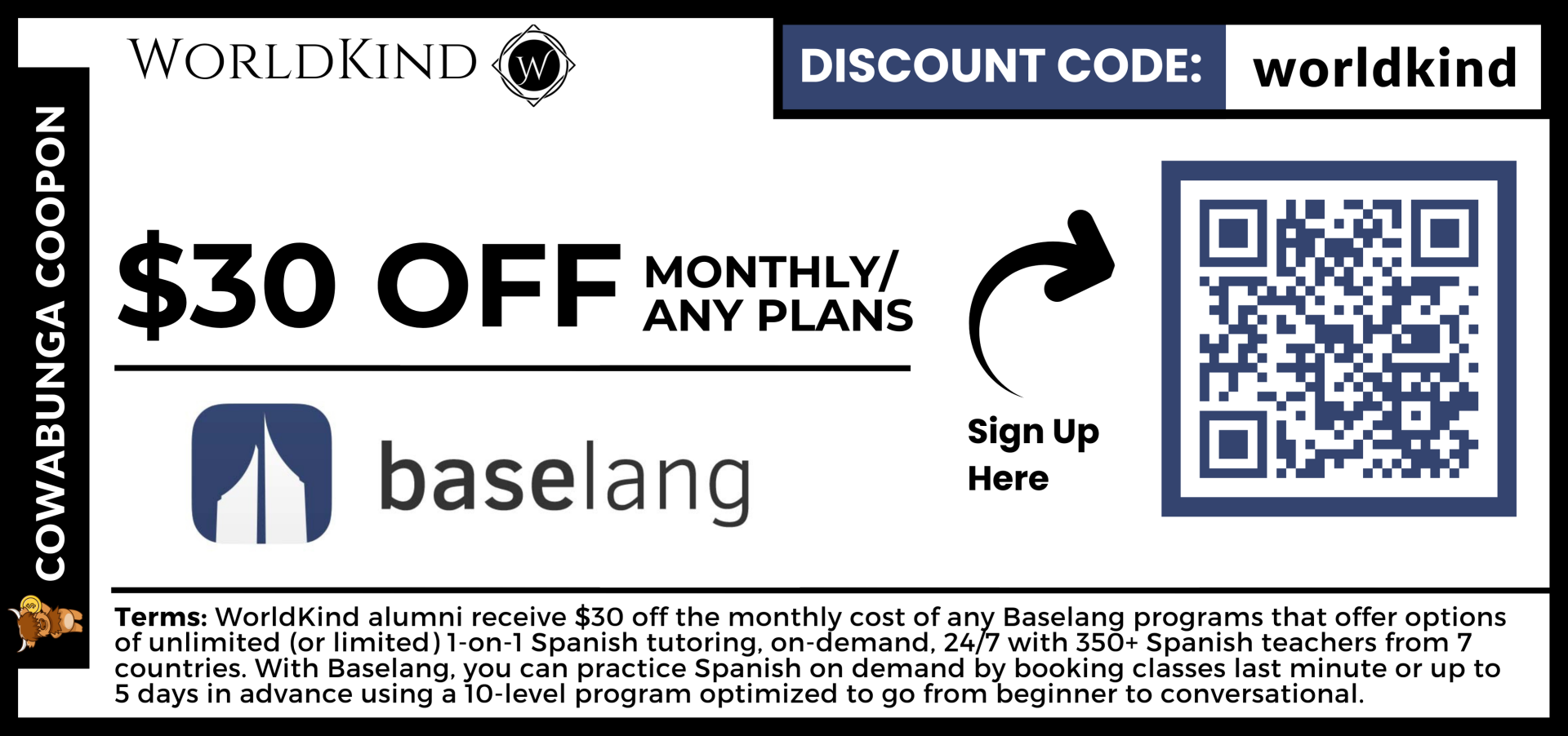 Image of the Discount Code Coupon, which can be accessed from the "My Rewards" tab on your "My Modules" Home page