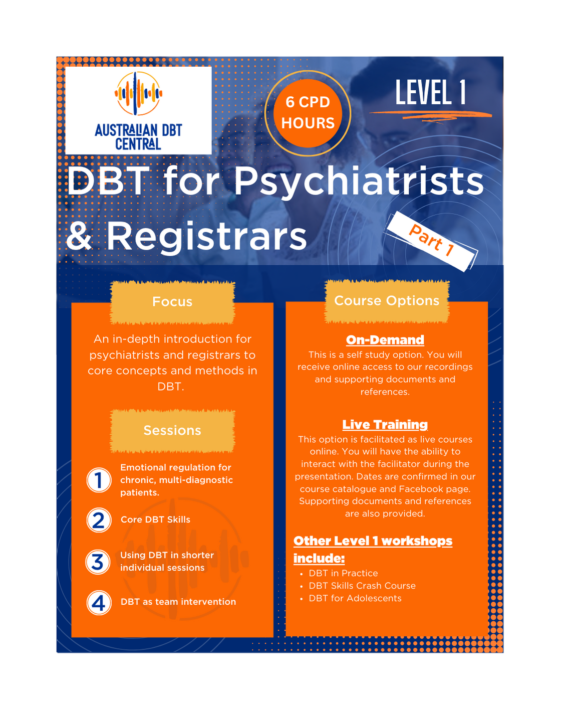 DBT for Psychiatrists and Registrars Part 1 ONDEMAND