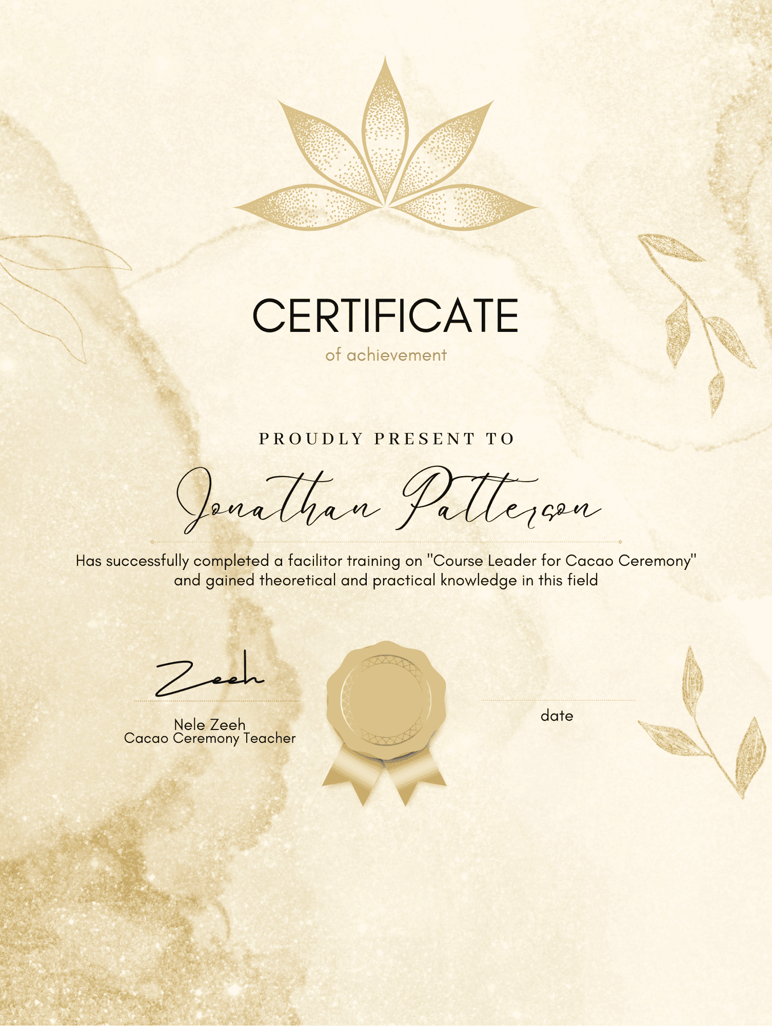 World of Cacao Certificate