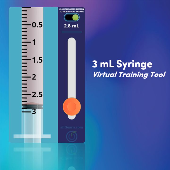screenshot of the 3 mL syringe interaction